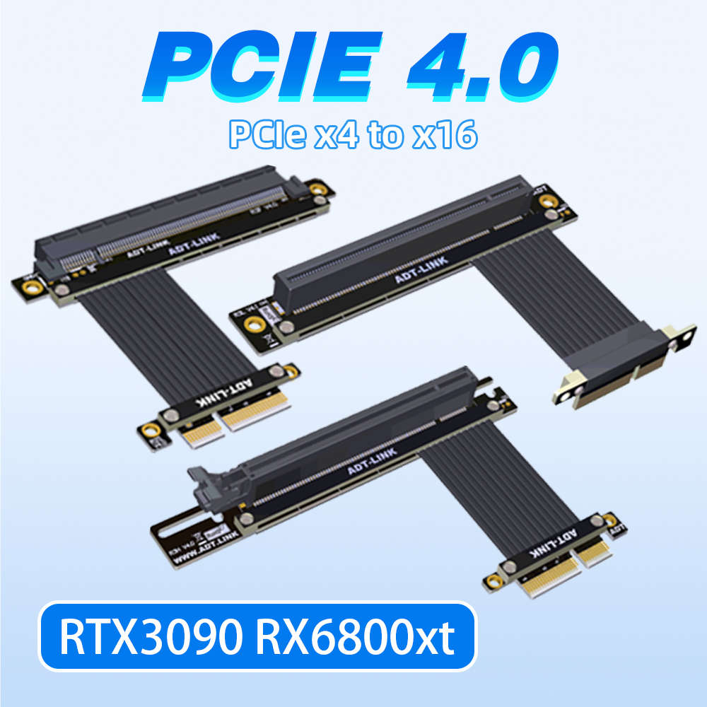 Pcie 4.0 X16 Riser Cable 90 Degree - Einzelnes doppeltes 90-Grad-rechtwinkliges PCI-E 4,0x4 bis