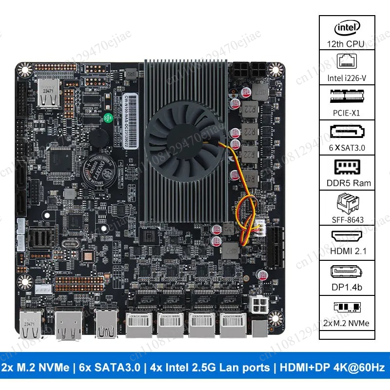 N100 6-Bay NAS-Motherboard Min – Nas Motherboard N100 6 Sata Bewertung und Preis
