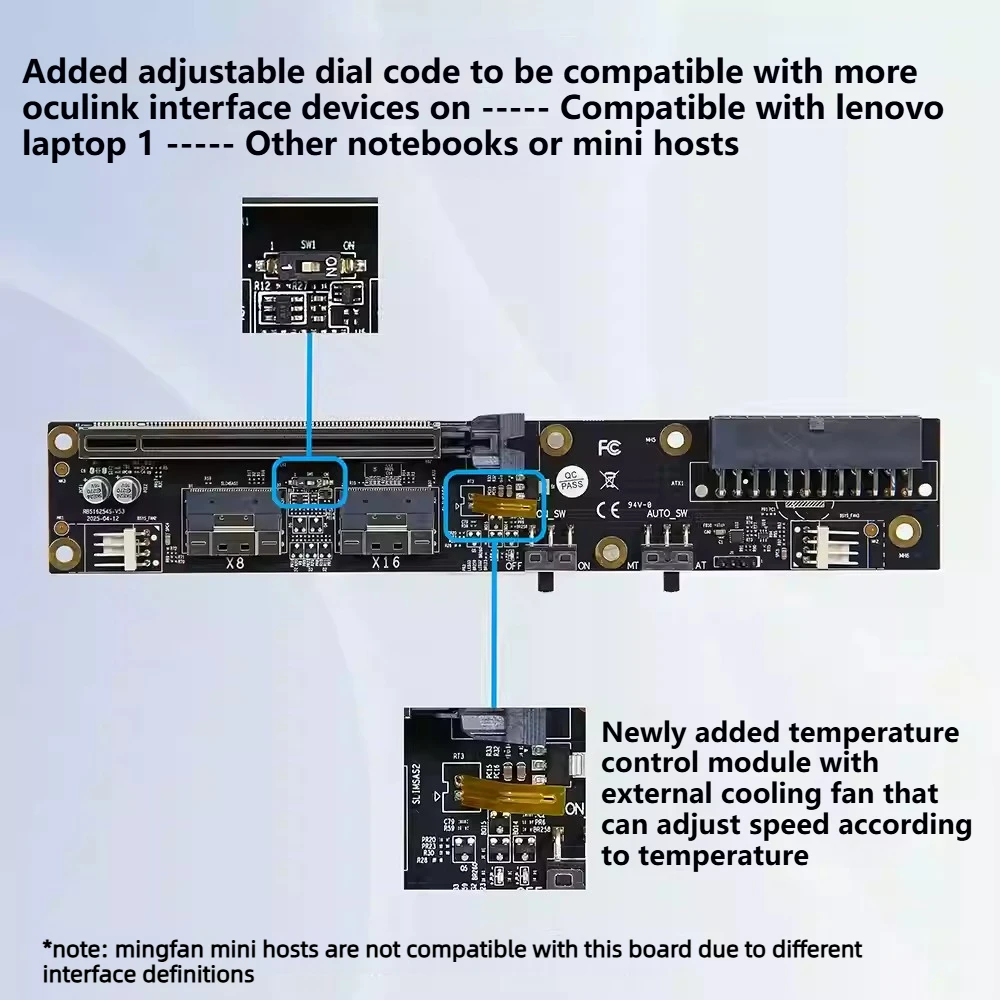 Dual SlimSAS 8i Oculink Grafik – External Gpu Dock Pcie 4.0 Oculink Bewertung und Preis